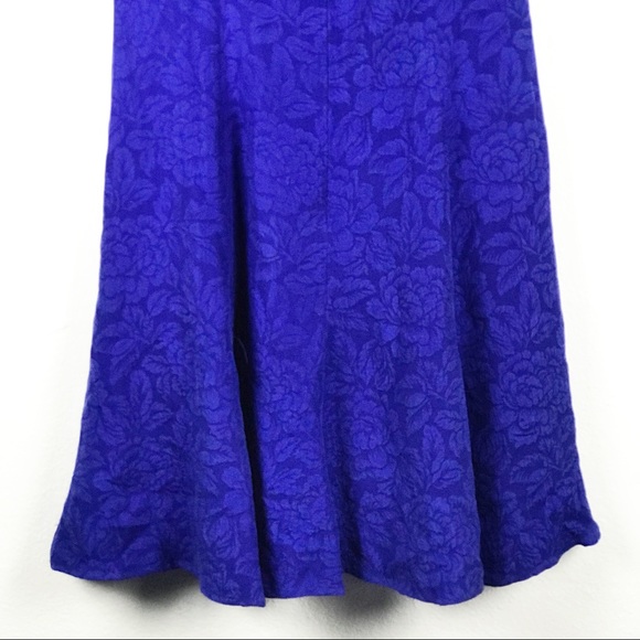 Spenser Jeremy Blue Floral Silk Dress - Picture 10 of 11